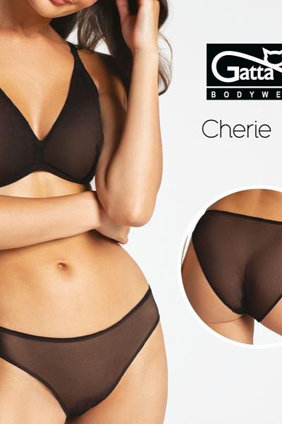 Majtki damskie o klasycznym kroju bikini , wykonane z elastycznej siateczki tiulowej , która nadaje im delikatną transparentność i lekkość. Wykończone są prostą , elastyczną lamówką oraz posiadają dla większego komfortu klin bawełniany.