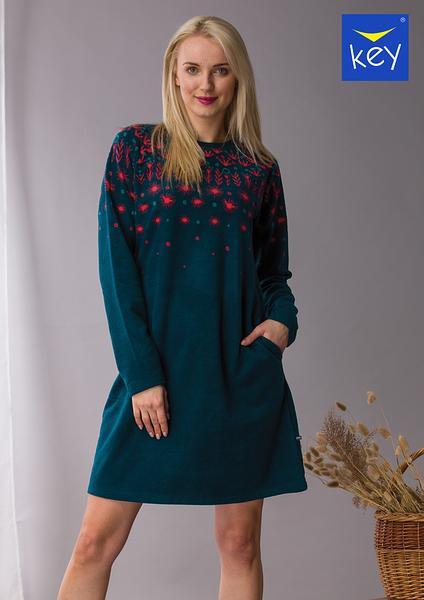 Sukienka, koszula damska w stylu homewear z miękkiej dzianiny polarowej
Skład: 100% poliester