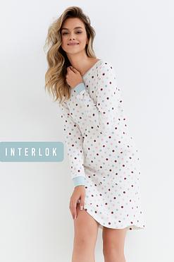 Koszula Damska 431 2XL Cana Ecru-Groszki