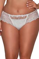  
Figi brazyliany, przód ozdobiony koronką, tył z tiulu 
Skład: 91% Poliamid, 5% Bawełna, 4% Elastan
 