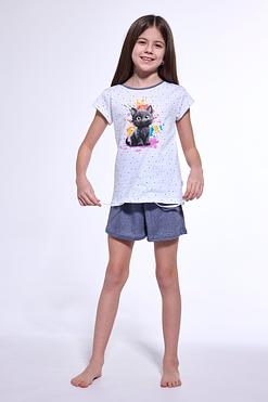 Piżama dziewczęca Cornette Young KR 246/109 Black Cat – styl i wygoda na każdą noc