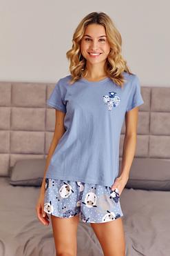 Piżama Damska PM.7206 Dr Nap – Błękitny Komfort na Letnie Noce