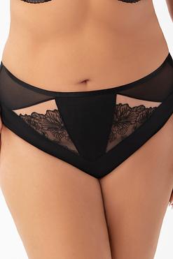 Gorsenia Daniela K903 – eleganckie czarne figi z haftem