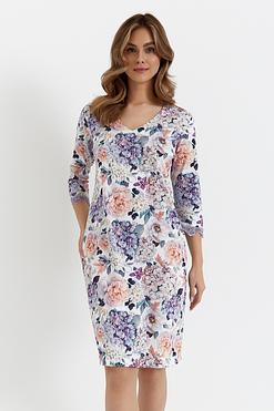 Koszula nocna damska 471 CANA bawełniana z rękawem 3/4 i koronką