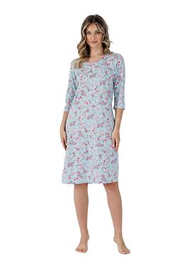 Damska koszula nocna LEVEZA Celi 1488, 100% bawełna, z dekoltem w serek