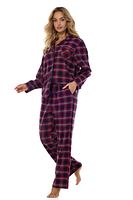 Klasyczna piżama damska z długim rękawem i kołnierzykiem, rozpinana. uszyta z ciepłej flaneli. Na wysokości klatki piersiowej delikatny haft. Do kompletu długie spodnie z prostymi nogawkami i kieszeniami.
Skład: 100% Bawełna
 
 
 