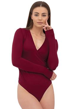 Damskie Body Gatta Constanza – Kopertowy Dekolt, Długi Rękaw