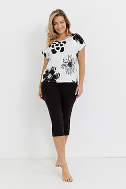 Piżama damska DE LAFENSE Elle 743 - Wiskoza i Rybaczki