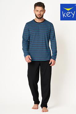 Key MNS 384 B24 – Męska piżama z miękkiej bawełny o trwałym wykończeniu