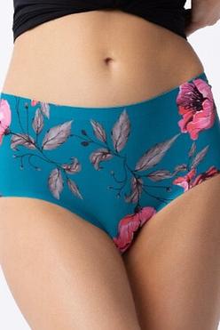 Julimex Wild Rose Maxi – Figi damskie z kolorowym printem i bezszwowym wykończeniem